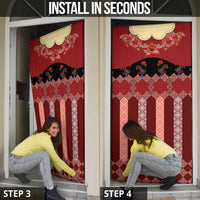 Portugal National Costume Door Cover Barcelos Rooster Patterns - Wonder Print Shop