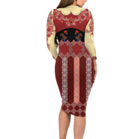 Portugal National Costume Family Matching Long Sleeve Bodycon Dress and Hawaiian Shirt Barcelos Rooster Patterns - Wonder Print Shop