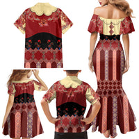 Portugal National Costume Family Matching Mermaid Dress and Hawaiian Shirt Barcelos Rooster Patterns - Wonder Print Shop