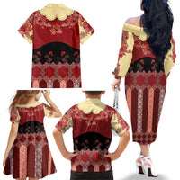 Portugal National Costume Family Matching Off The Shoulder Long Sleeve Dress and Hawaiian Shirt Barcelos Rooster Patterns - Wonder Print Shop