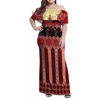 Portugal National Costume Family Matching Off Shoulder Maxi Dress and Hawaiian Shirt Barcelos Rooster Patterns - Wonder Print Shop