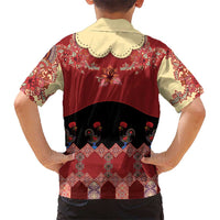 Portugal National Costume Family Matching Short Sleeve Bodycon Dress and Hawaiian Shirt Barcelos Rooster Patterns - Wonder Print Shop