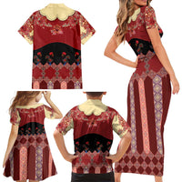 Portugal National Costume Family Matching Short Sleeve Bodycon Dress and Hawaiian Shirt Barcelos Rooster Patterns - Wonder Print Shop