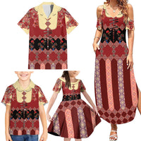 Portugal National Costume Family Matching Summer Maxi Dress and Hawaiian Shirt Barcelos Rooster Patterns - Wonder Print Shop