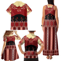Portugal National Costume Family Matching Tank Maxi Dress and Hawaiian Shirt Barcelos Rooster Patterns - Wonder Print Shop