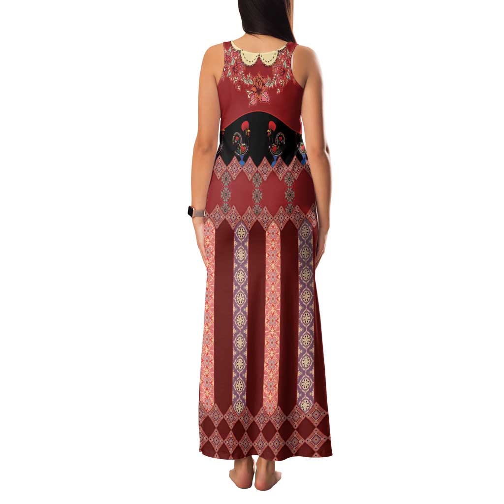Portugal National Costume Family Matching Tank Maxi Dress and Hawaiian Shirt Barcelos Rooster Patterns - Wonder Print Shop