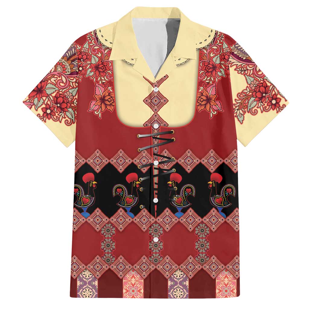 Portugal National Costume Hawaiian Shirt Barcelos Rooster Patterns - Wonder Print Shop