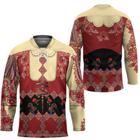 Portugal National Costume Hockey Jersey Barcelos Rooster Patterns - Wonder Print Shop