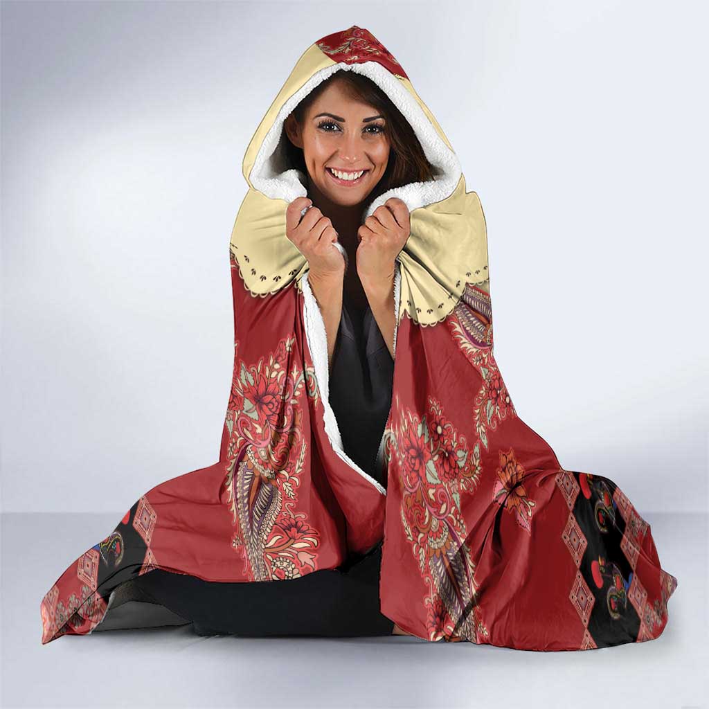 Portugal National Costume Hooded Blanket Barcelos Rooster Patterns - Wonder Print Shop