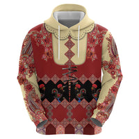 Portugal National Costume Hoodie Barcelos Rooster Patterns - Wonder Print Shop