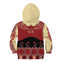 Portugal National Costume Kid Hoodie Barcelos Rooster Patterns - Wonder Print Shop