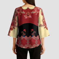 Portugal National Costume Kimono Sleeve Blouse Barcelos Rooster Patterns - Wonder Print Shop