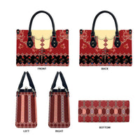 Portugal National Costume Leather Bag Barcelos Rooster Patterns - Wonder Print Shop