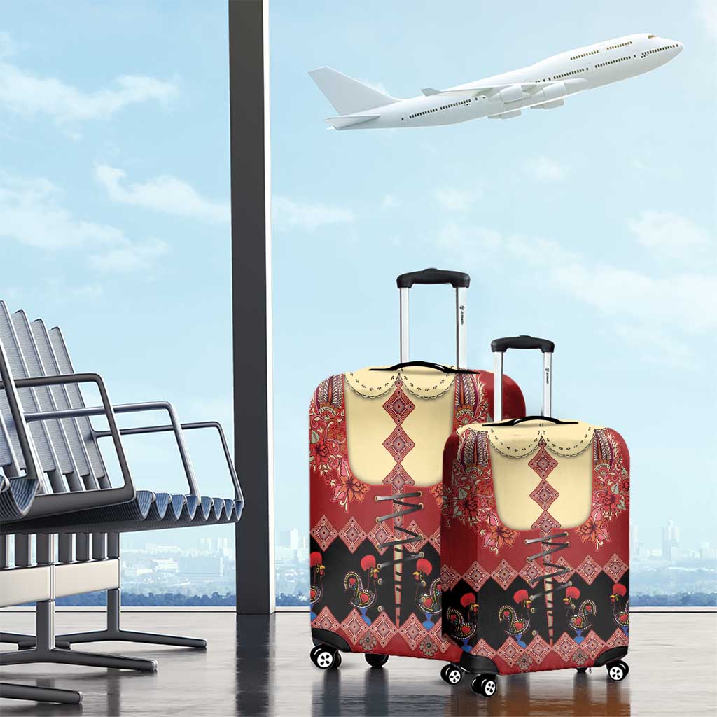 Portugal National Costume Luggage Cover Barcelos Rooster Patterns - Wonder Print Shop
