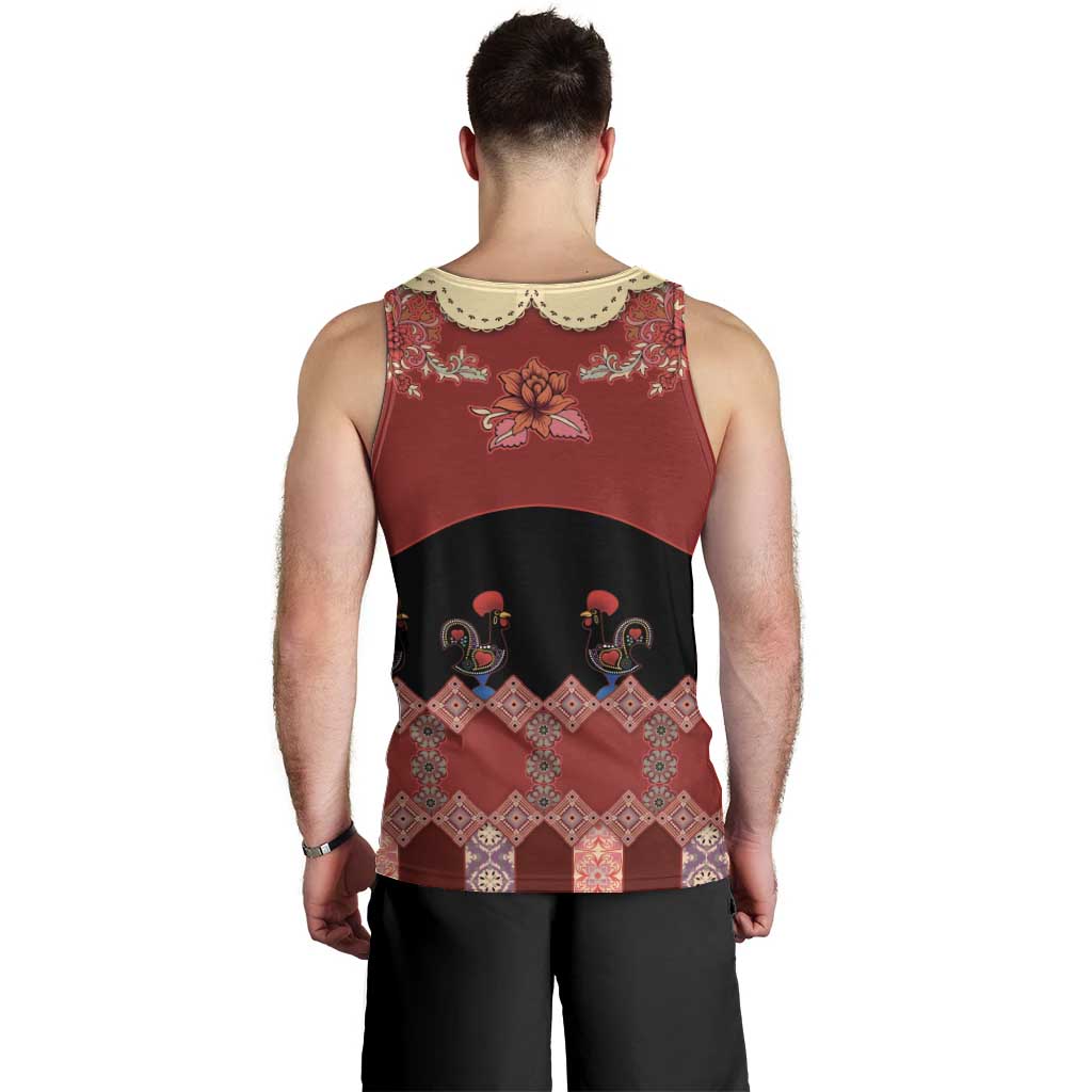 Portugal National Costume Men Tank Top Barcelos Rooster Patterns - Wonder Print Shop