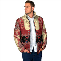 Portugal National Costume Padded Jacket Barcelos Rooster Patterns - Wonder Print Shop