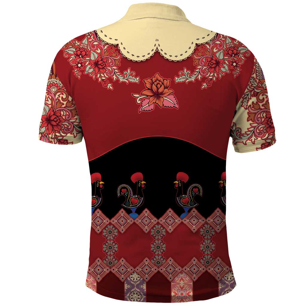 Portugal National Costume Polo Shirt Barcelos Rooster Patterns - Wonder Print Shop