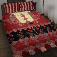 Portugal National Costume Quilt Bed Set Barcelos Rooster Patterns - Wonder Print Shop