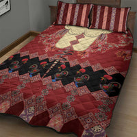 Portugal National Costume Quilt Bed Set Barcelos Rooster Patterns - Wonder Print Shop