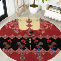Portugal National Costume Round Carpet Barcelos Rooster Patterns - Wonder Print Shop
