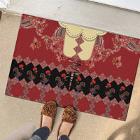 Portugal National Costume Rubber Doormat Barcelos Rooster Patterns - Wonder Print Shop