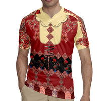 Portugal National Costume Rugby Jersey Barcelos Rooster Patterns - Wonder Print Shop