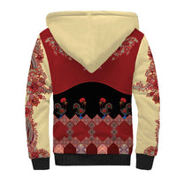 Portugal National Costume Sherpa Hoodie Barcelos Rooster Patterns - Wonder Print Shop