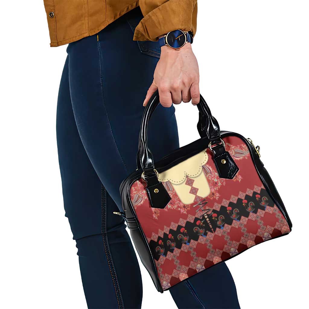 Portugal National Costume Shoulder Handbag Barcelos Rooster Patterns - Wonder Print Shop