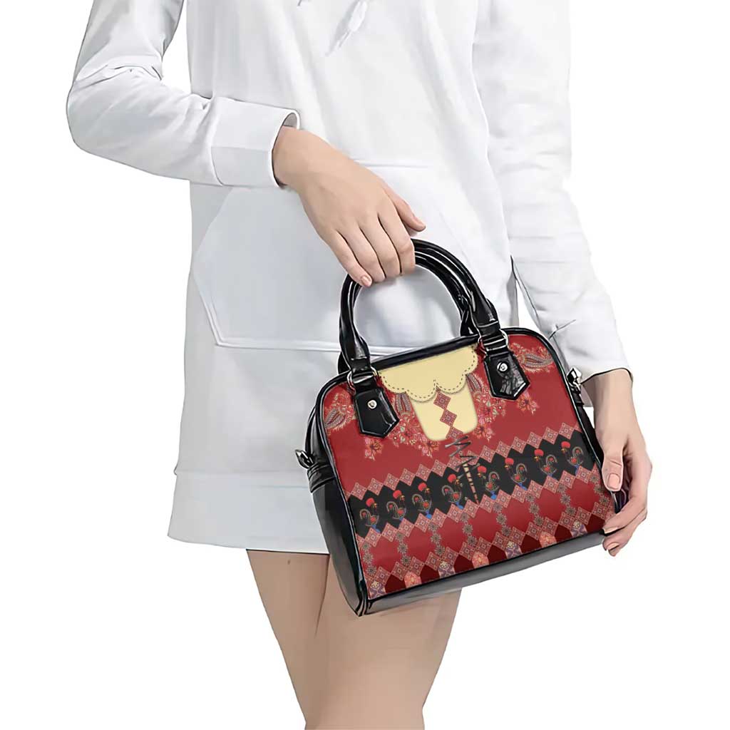 Portugal National Costume Shoulder Handbag Barcelos Rooster Patterns - Wonder Print Shop