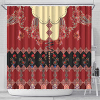 Portugal National Costume Shower Curtain Barcelos Rooster Patterns - Wonder Print Shop