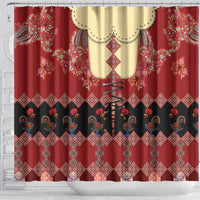 Portugal National Costume Shower Curtain Barcelos Rooster Patterns - Wonder Print Shop