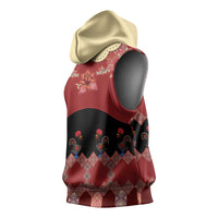 Portugal National Costume Sleeveless Hoodie Barcelos Rooster Patterns - Wonder Print Shop