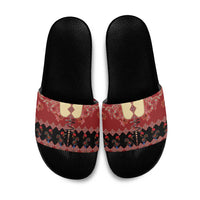 Portugal National Costume Slide Sandals Barcelos Rooster Patterns - Wonder Print Shop