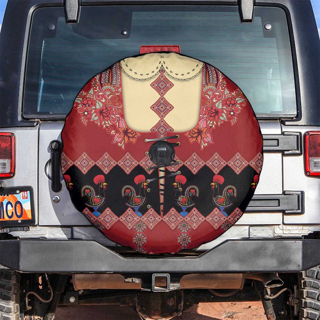 Portugal National Costume Spare Tire Cover Barcelos Rooster Patterns - Wonder Print Shop