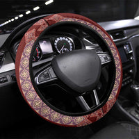 Portugal National Costume Steering Wheel Cover Barcelos Rooster Patterns - Wonder Print Shop
