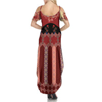 Portugal National Costume Summer Maxi Dress Barcelos Rooster Patterns - Wonder Print Shop