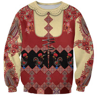 Portugal National Costume Sweatshirt Barcelos Rooster Patterns - Wonder Print Shop