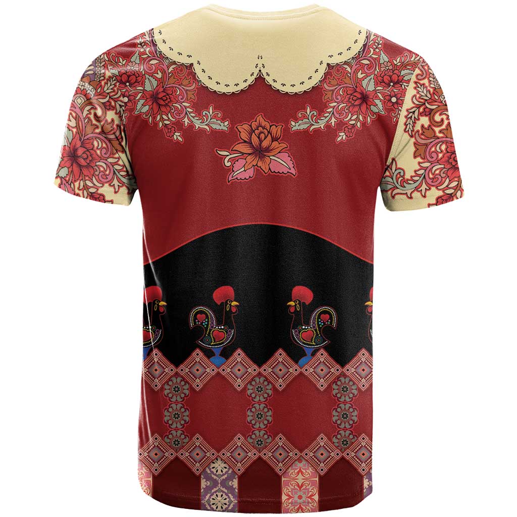 Portugal National Costume T Shirt Barcelos Rooster Patterns - Wonder Print Shop
