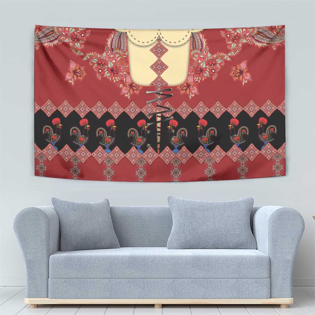 Portugal National Costume Tapestry Barcelos Rooster Patterns - Wonder Print Shop