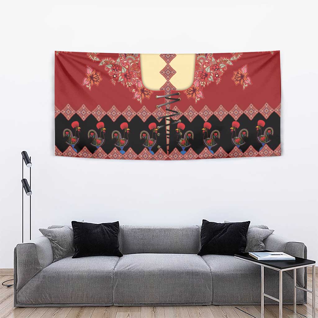 Portugal National Costume Tapestry Barcelos Rooster Patterns - Wonder Print Shop
