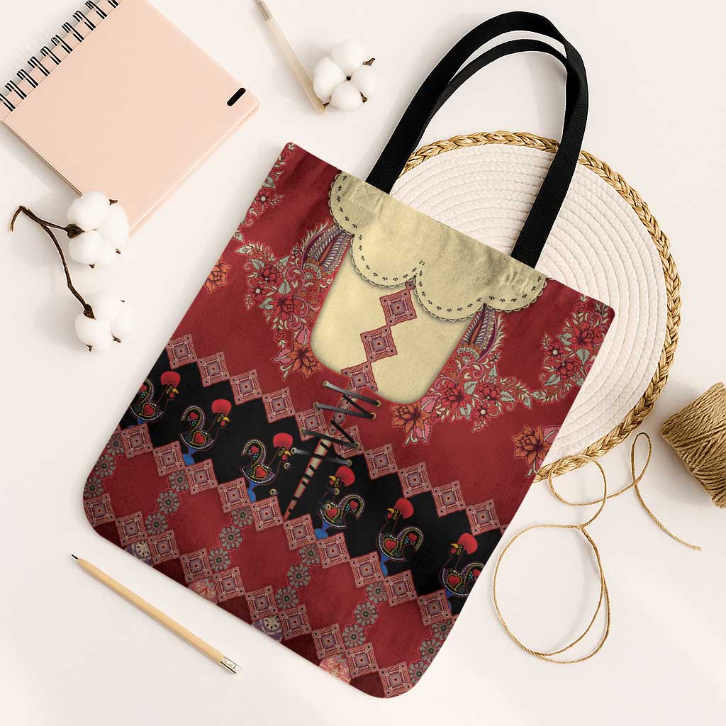 Portugal National Costume Tote Bag Barcelos Rooster Patterns - Wonder Print Shop
