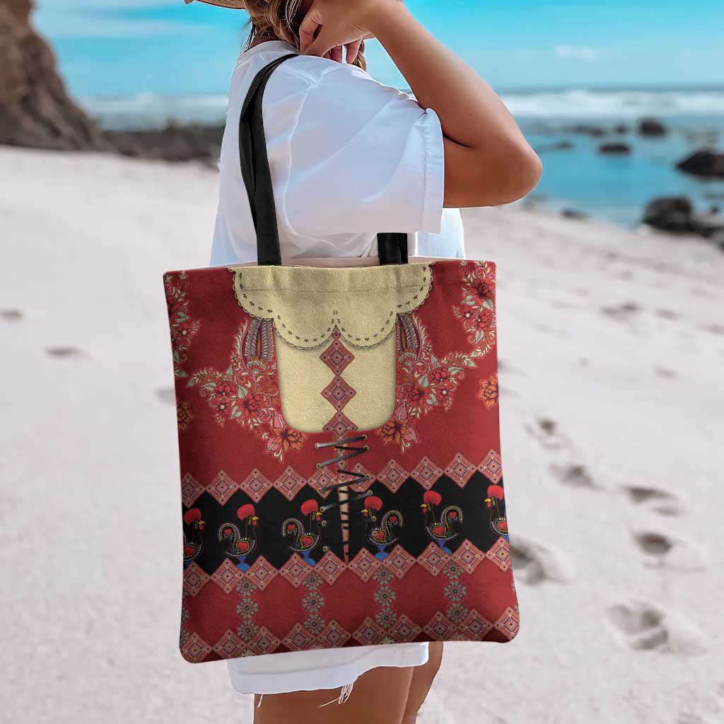 Portugal National Costume Tote Bag Barcelos Rooster Patterns - Wonder Print Shop