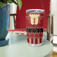 Portugal National Costume Tumbler Cup Barcelos Rooster Patterns - Wonder Print Shop