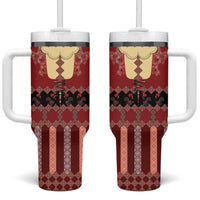 Portugal National Costume Tumbler With Handle Barcelos Rooster Patterns - Wonder Print Shop