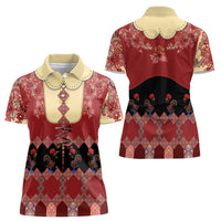 Portugal National Costume Women Polo Shirt Barcelos Rooster Patterns - Wonder Print Shop