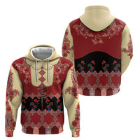 Portugal National Costume Zip Hoodie Barcelos Rooster Patterns - Wonder Print Shop