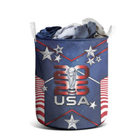 United States Soccer Laundry Basket American Flag Stars Trophy