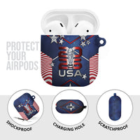 United States Soccer AirPods Case American Flag Stars Trophy