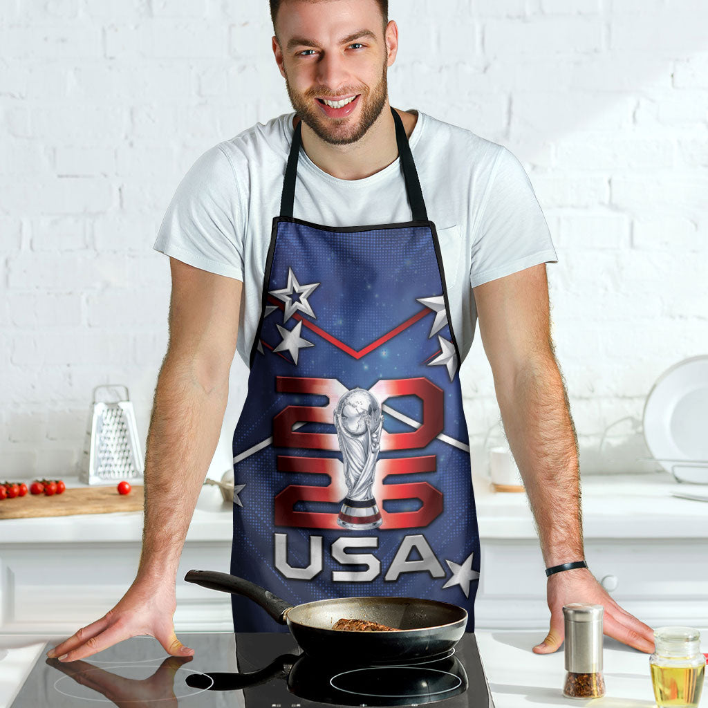 United States Soccer Apron American Flag Stars Trophy