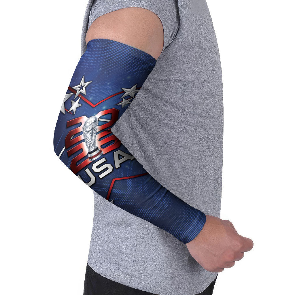 Custom United States Soccer Arm Sleeves American Flag Stars Trophy